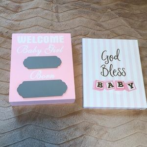 Baby girl signs